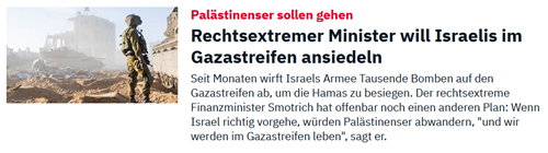 Vertreibung der Palästinenser aus dem Gaza-Streifen