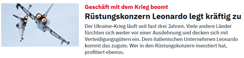 Rüstungskonzern legt zu