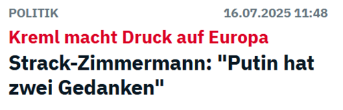 Putin hat zwei Gedanken