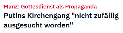 Putins Kirchengang